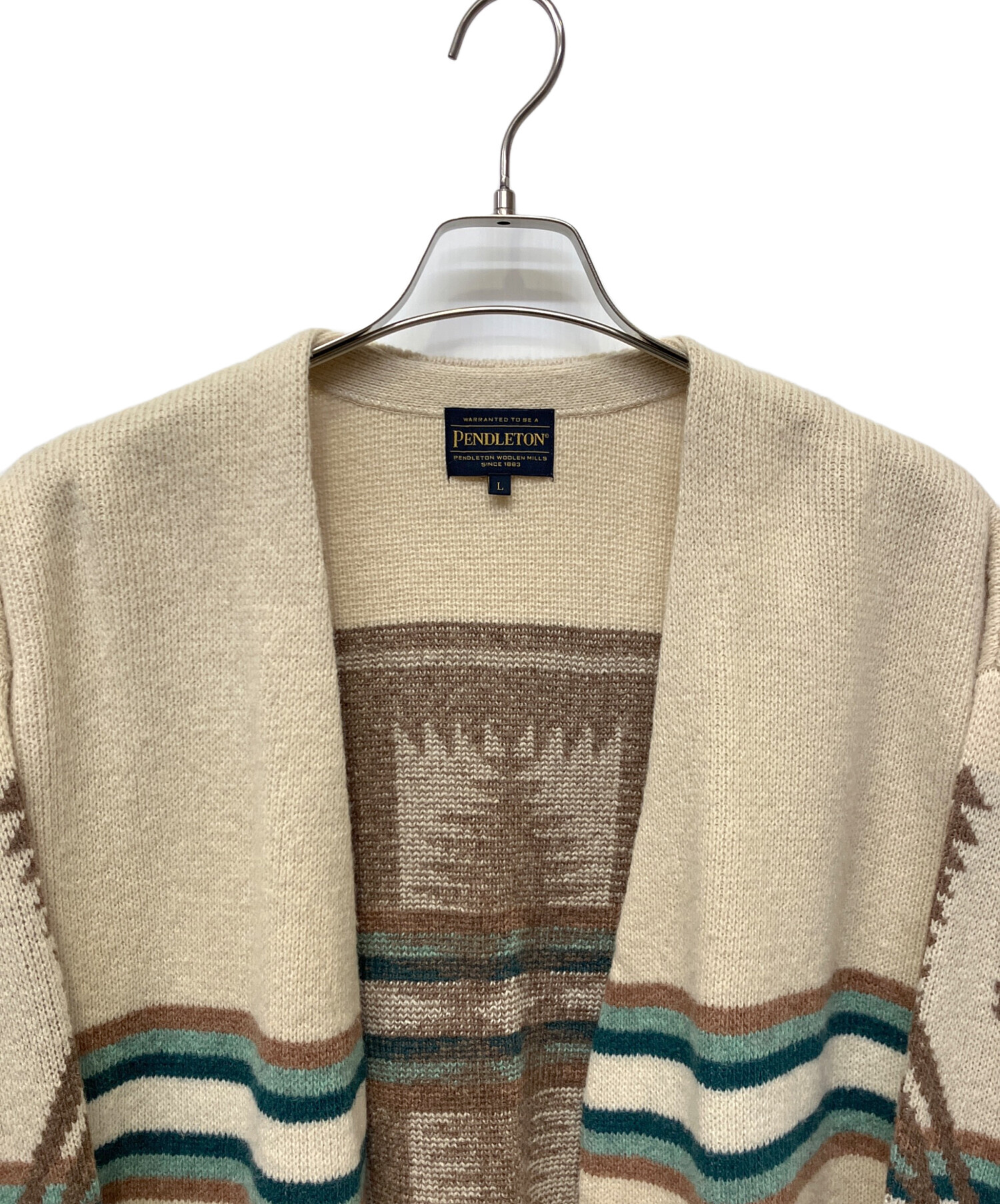 中古・古着通販】PENDLETON (ペンドルトン) 厚手カーディガン ベージュ 