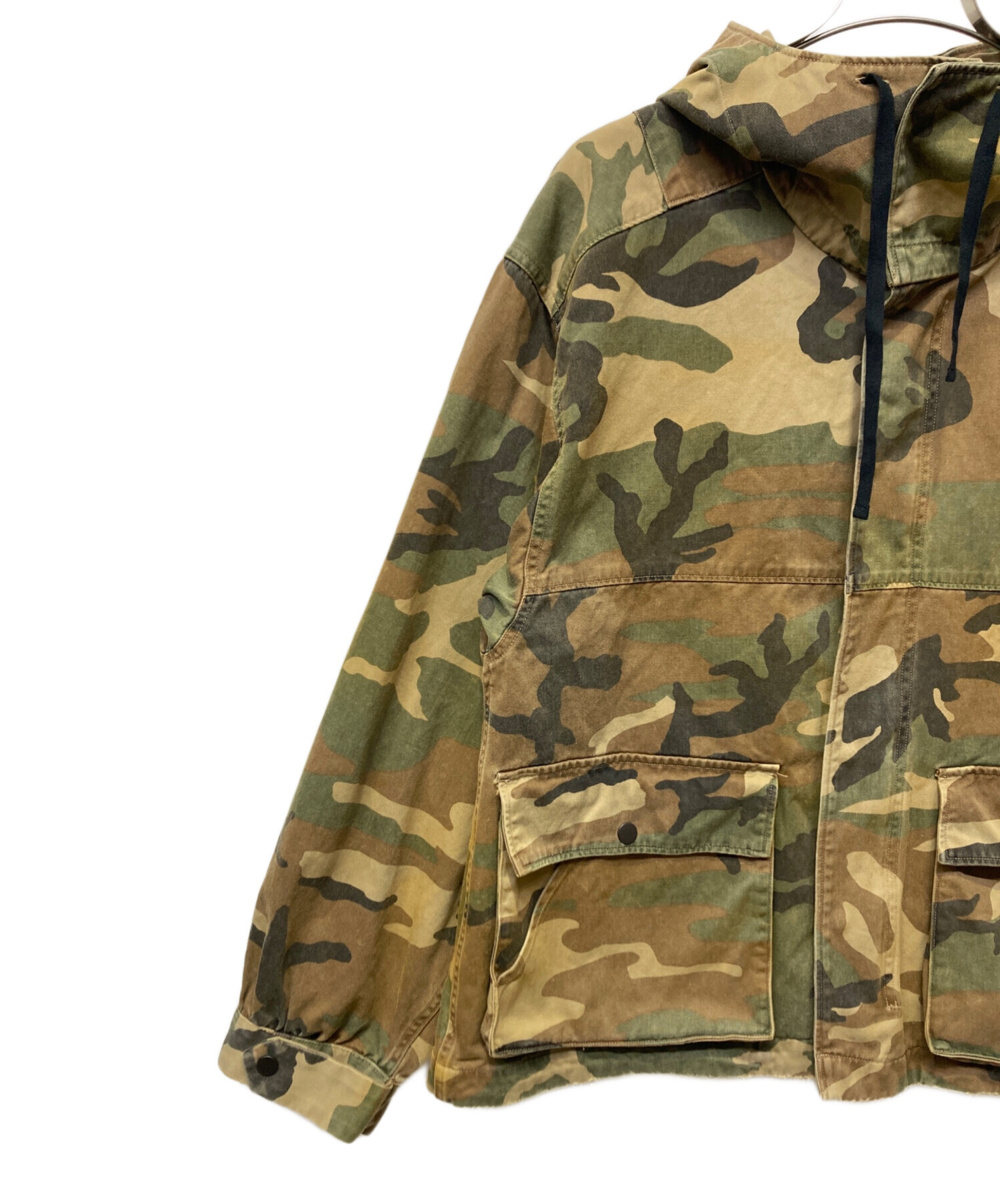 中古・古着通販】ANCELLM (アンセルム) CAMO ZIPUP HOODIE サイズ:1 