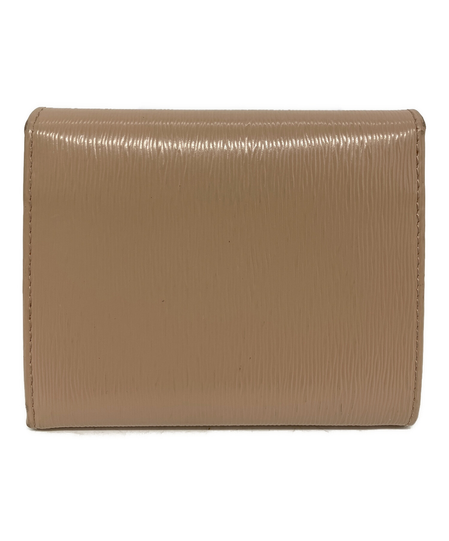 プラダ PRADA 三つ折り財布 レザー ベージュ レディース 1M0176 送料無料【中古】 56305g PRADA - プラダ PRADA 三つ折り財布 レザー ベージュ レディース