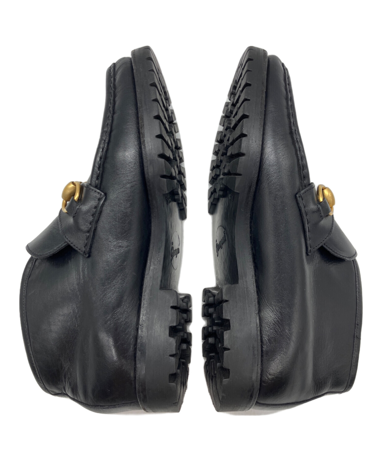 【新品未使用】GUCCI/グッチ　フリンジ付きフラットシューズ（22.5㎝） 中古・古着通販】GUCCI (グッチ) モカシンブーツ ブラック サイズ:22.5