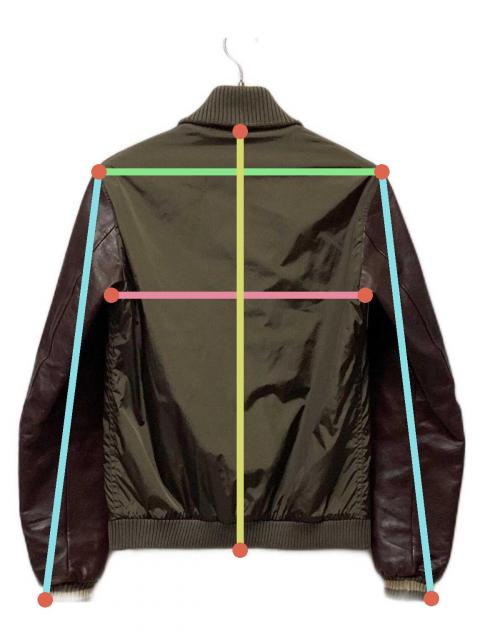 gucci ブルゾン　ナイロンジャケット 中古・古着通販】GUCCI (グッチ) レザー切替ナイロンブルゾン ブラウン
