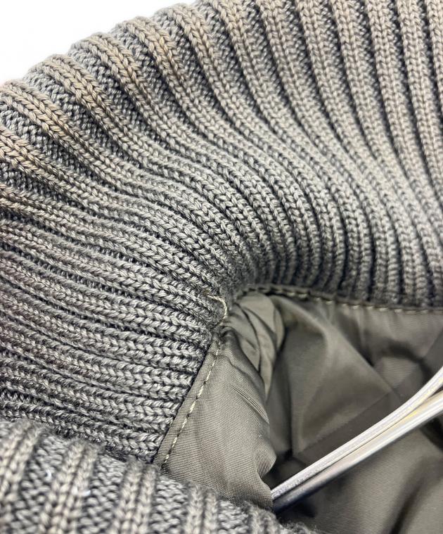 中古・古着通販】GUCCI (グッチ) レザー切替ナイロンブルゾン ブラウン