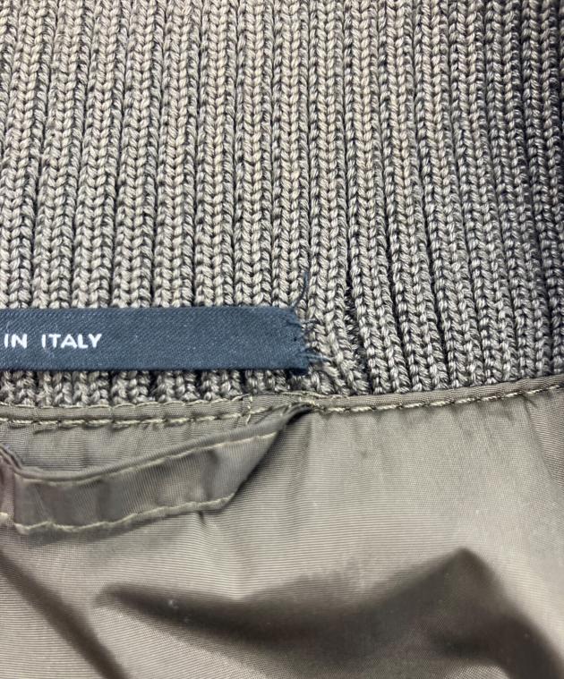 中古・古着通販】GUCCI (グッチ) レザー切替ナイロンブルゾン ブラウン