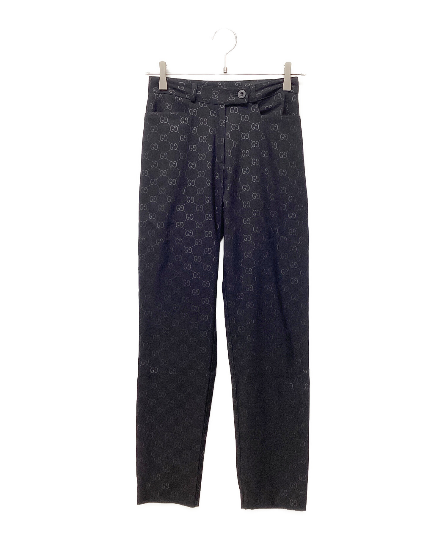 GUCCI グッチ パンツ ブラック ストレート ジーンズ グッチョリ 中古・古着通販】GUCCI (グッチ) パンツ ブラック サイズ:40｜ブランド