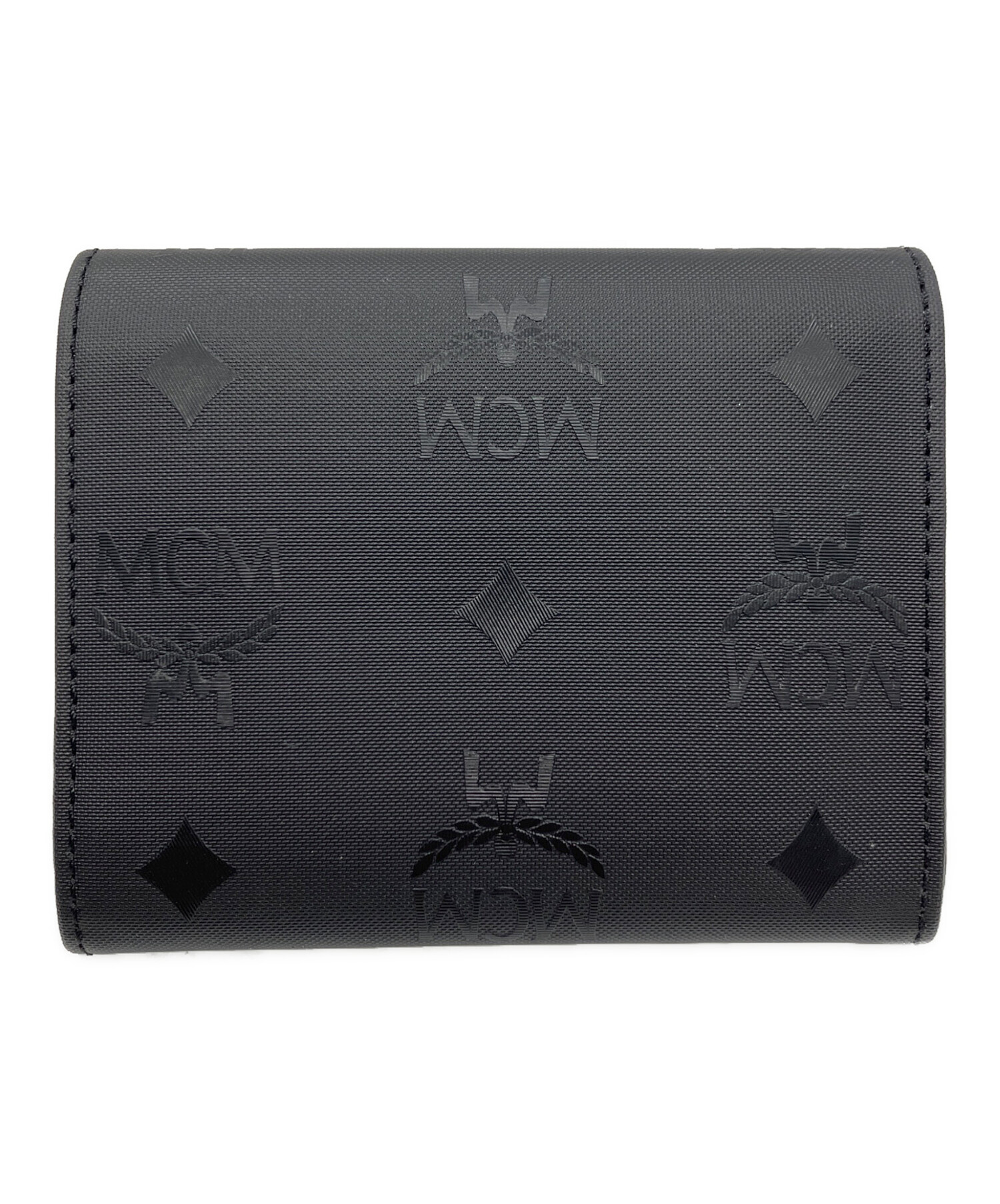 中古・古着通販】MCM (エムシーエム) 3つ折り財布 ブラック｜ブランド