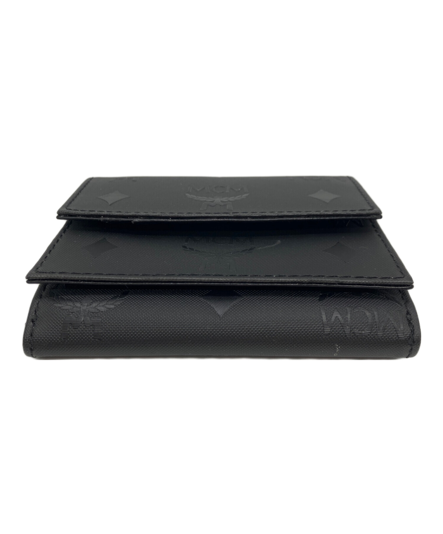 中古・古着通販】MCM (エムシーエム) 3つ折り財布 ブラック｜ブランド