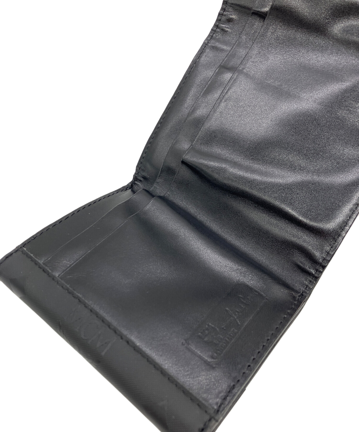 中古・古着通販】MCM (エムシーエム) 3つ折り財布 ブラック｜ブランド