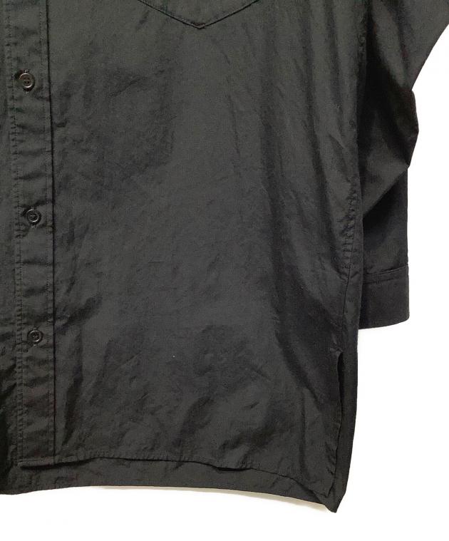 Yohji Yamamoto 黒 長袖シャツ サイズ4 Yohji Yamamoto ブラック 長袖シャツ サイズ4