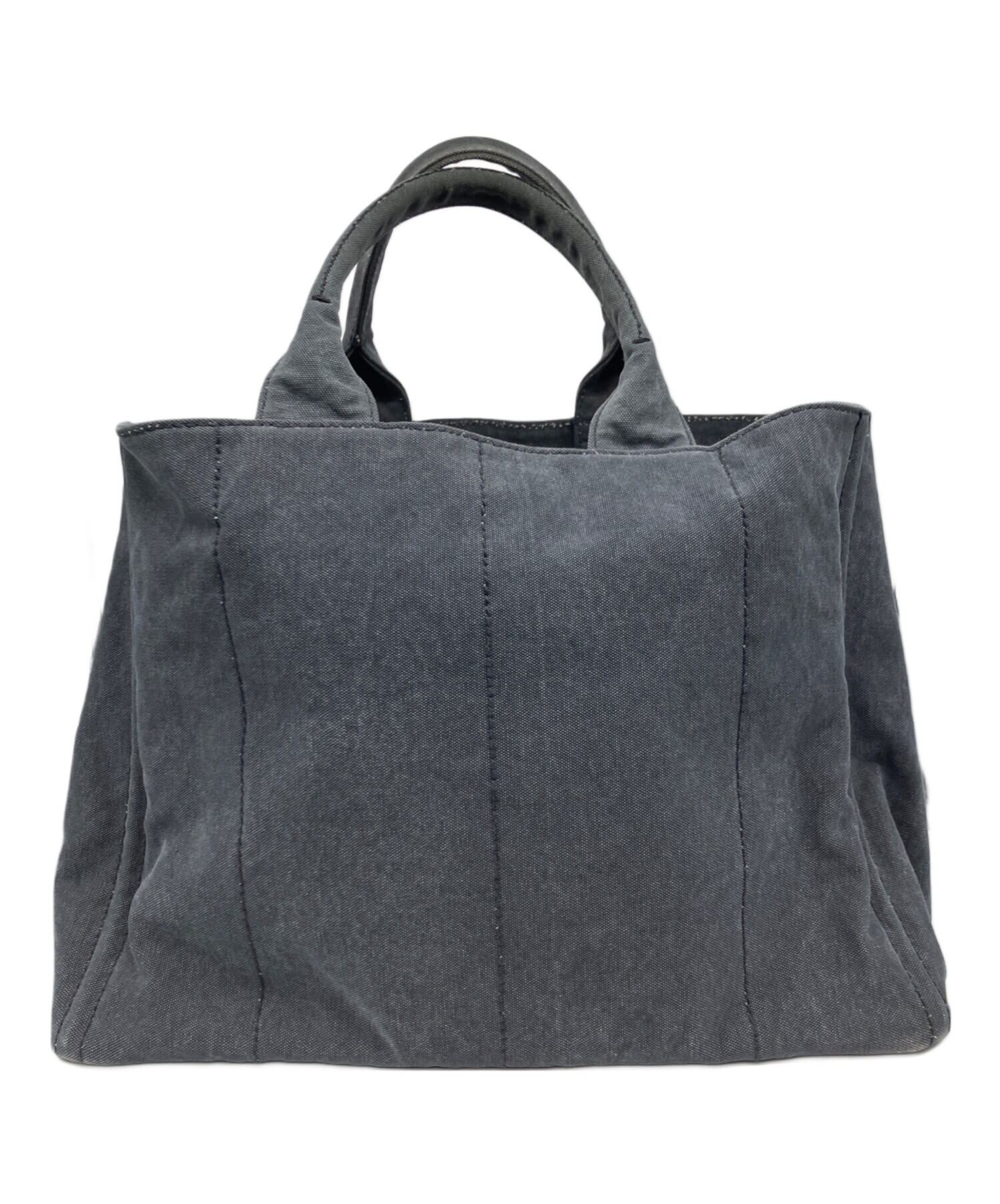 プラダ　トートバッグ　チャコールグレー 中古・古着通販】PRADA (プラダ) トートバッグ グレー｜ブランド・古着