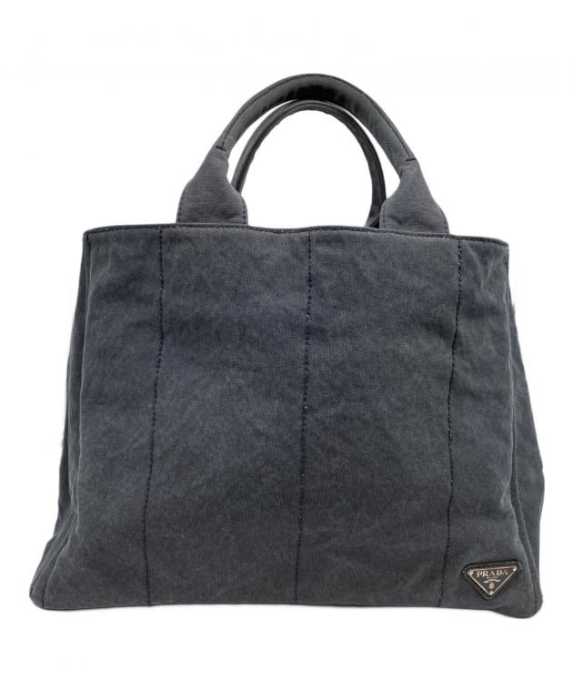 プラダ　トートバッグ　チャコールグレー 中古・古着通販】PRADA (プラダ) トートバッグ グレー｜ブランド・古着