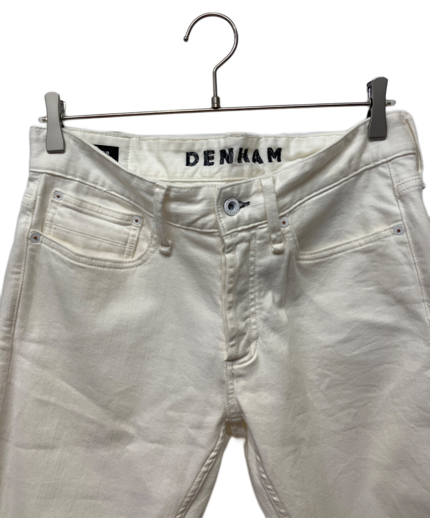 DENHAM デンハム W32 ホワイトデニム ダメージ加工 中古・古着通販】Denham (デンハム) デニムパンツ ホワイト サイズ:W31
