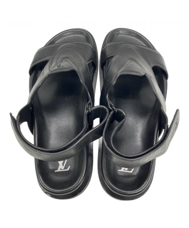ルイヴィトン　サンダル　黒　サイズ6 中古・古着通販】LOUIS VUITTON (ルイ ヴィトン) サンダル ブラック