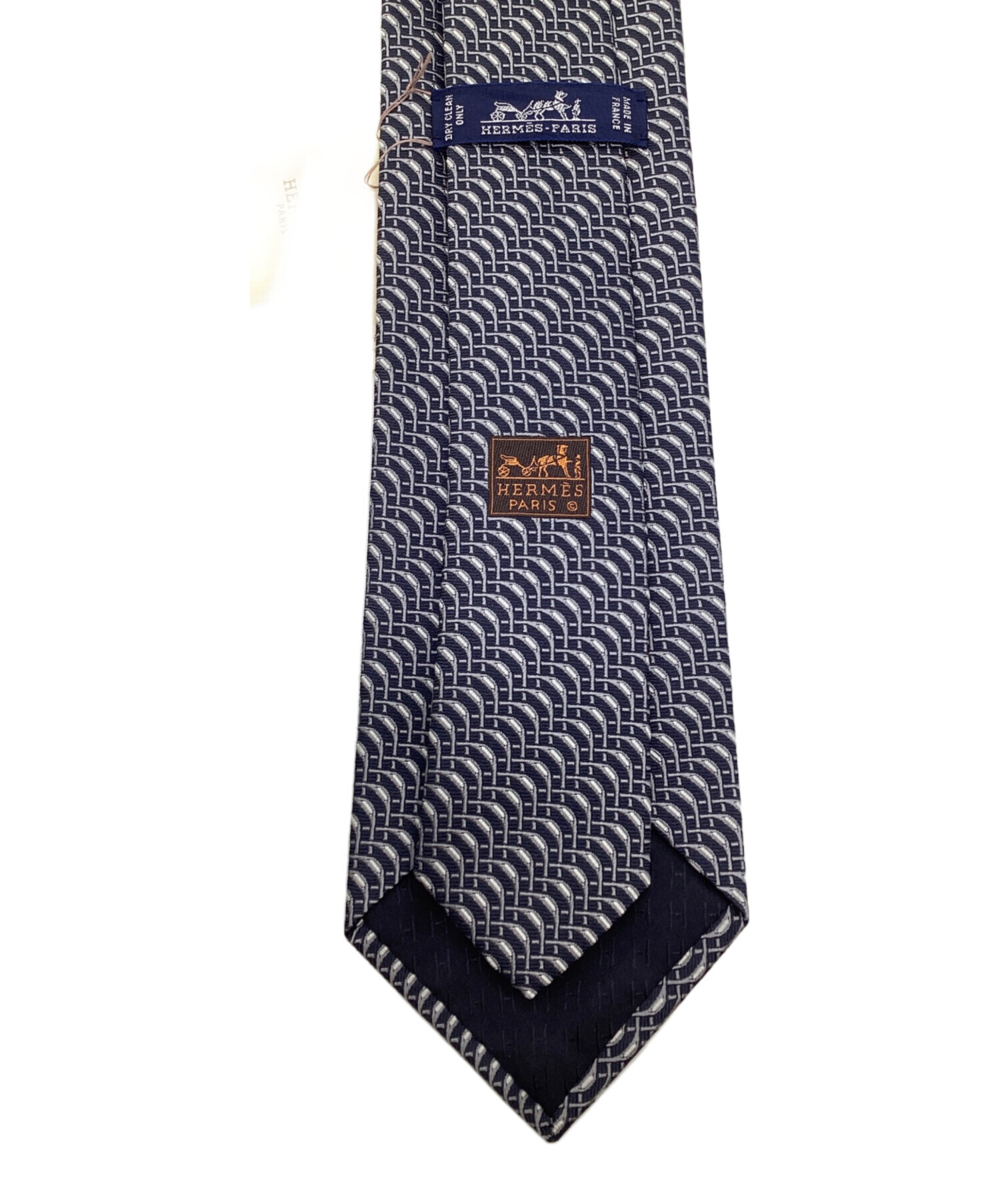 中古・古着通販】HERMES (エルメス) ネクタイ ネイビー サイズ:不明 未