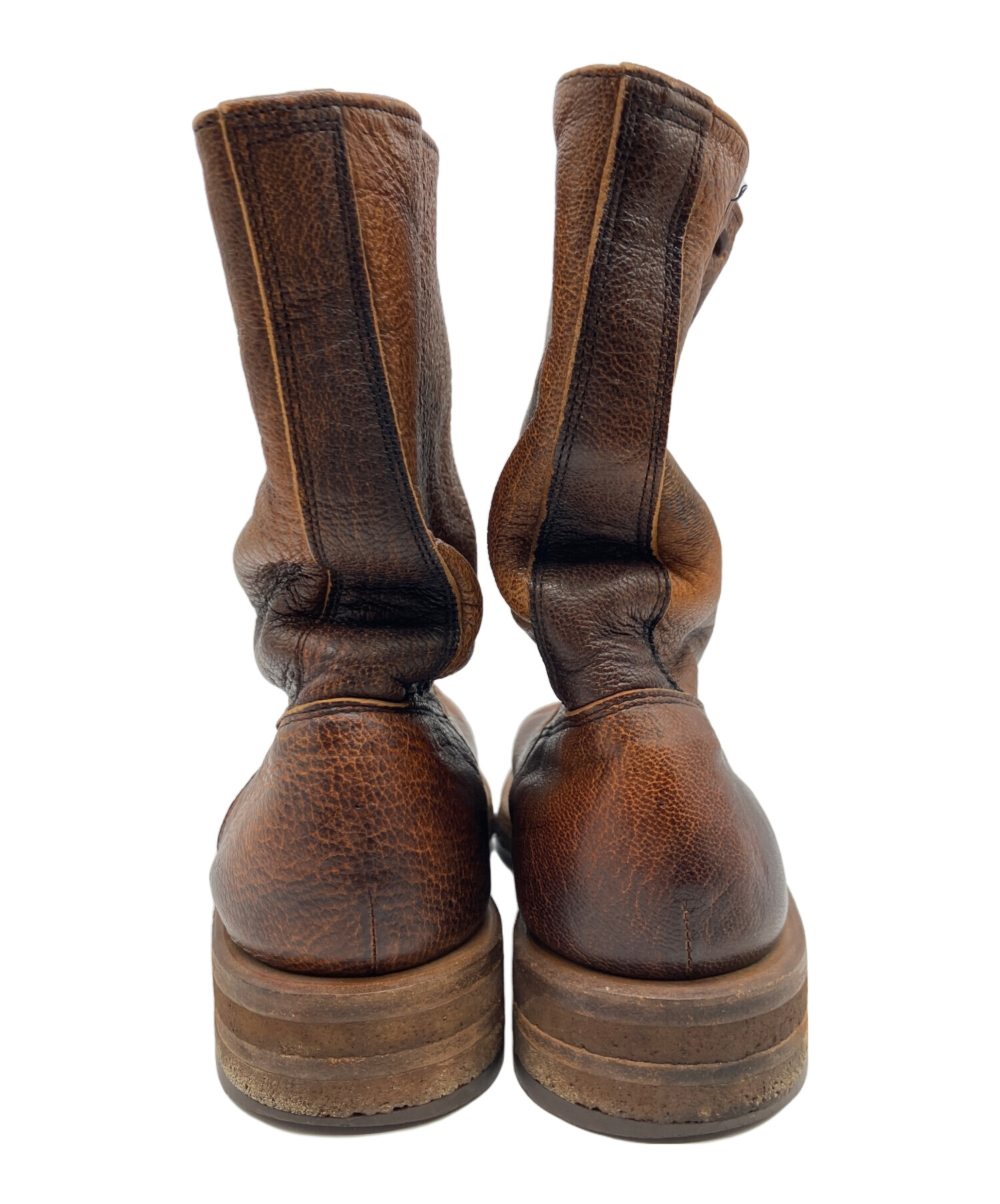 中古・古着通販】MOTO (モト) レザーブーツ ブラウン サイズ:FREE