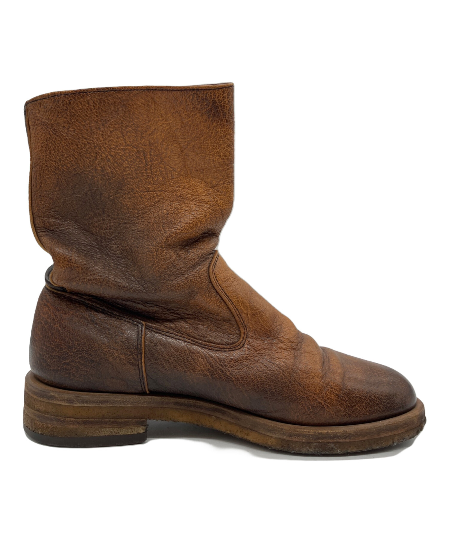 中古・古着通販】MOTO (モト) レザーブーツ ブラウン サイズ:FREE