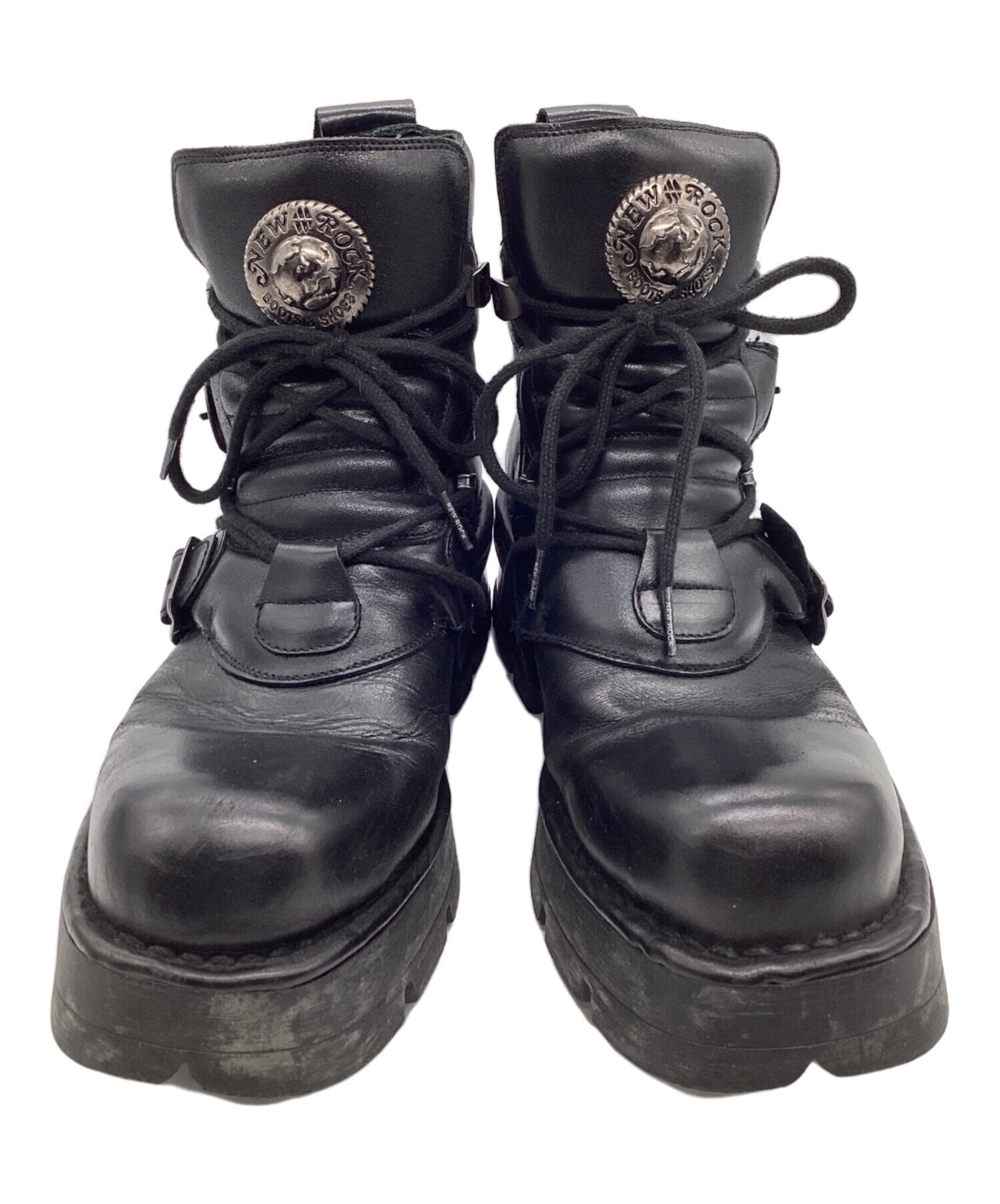 new rock ブーツ　初期　archive 中古・古着通販】NEW ROCK (ニューロック) レザーブーツ ブラック