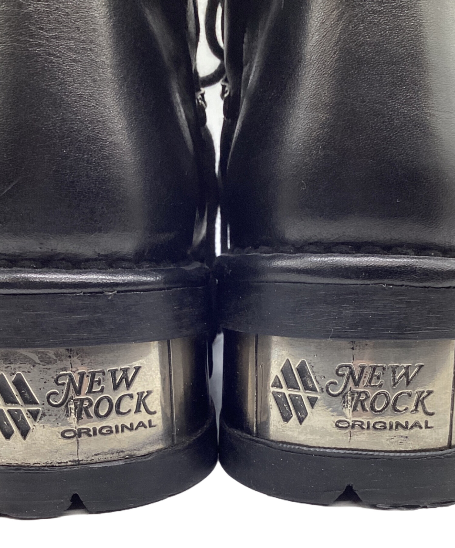 中古・古着通販】NEW ROCK (ニューロック) レザーブーツ ブラック