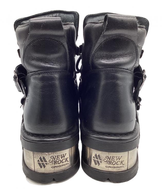 中古・古着通販】NEW ROCK (ニューロック) レザーブーツ ブラック