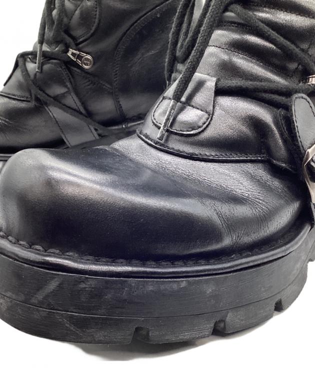 中古・古着通販】NEW ROCK (ニューロック) レザーブーツ ブラック