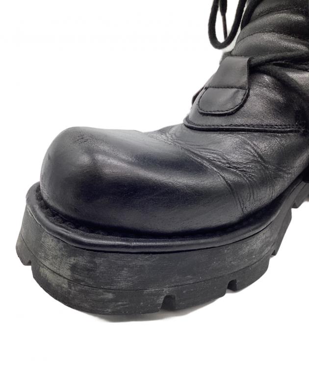 中古・古着通販】NEW ROCK (ニューロック) レザーブーツ ブラック