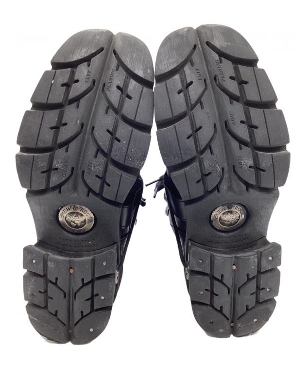 中古・古着通販】NEW ROCK (ニューロック) レザーブーツ ブラック