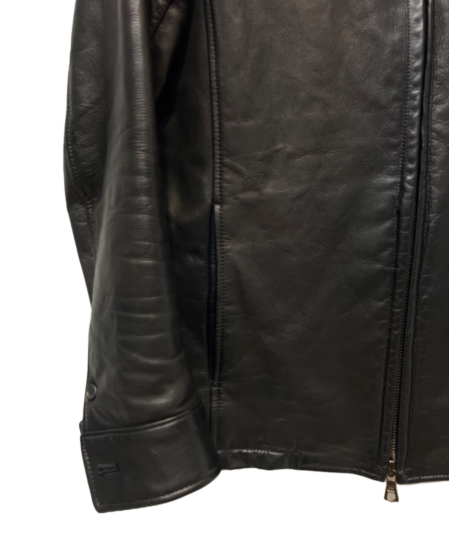 中古・古着通販】wjk (ダブルジェイケー) レザージャケット ブラック