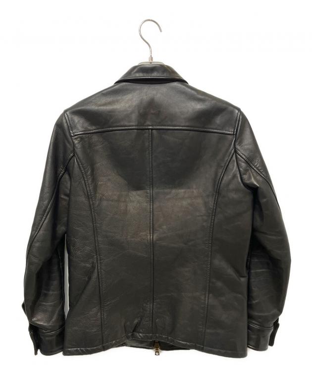 中古・古着通販】wjk (ダブルジェイケー) レザージャケット ブラック
