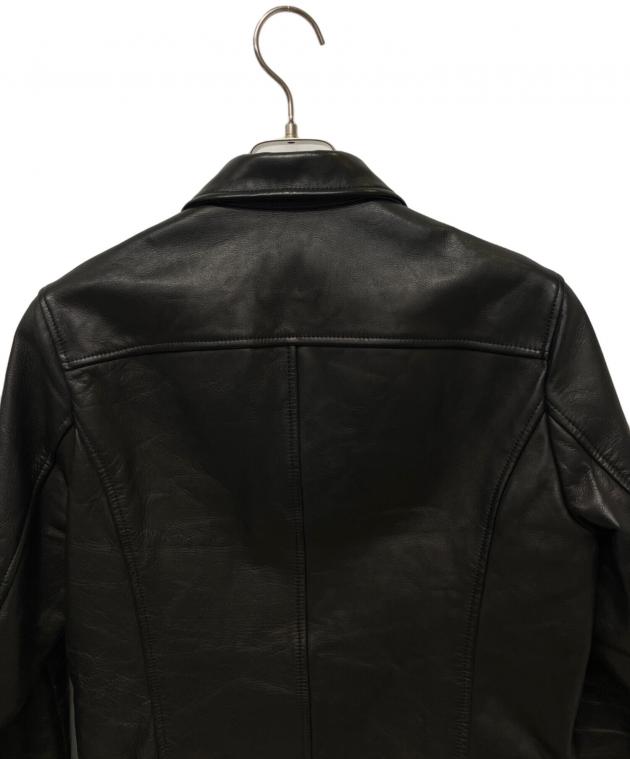 中古・古着通販】wjk (ダブルジェイケー) レザージャケット ブラック
