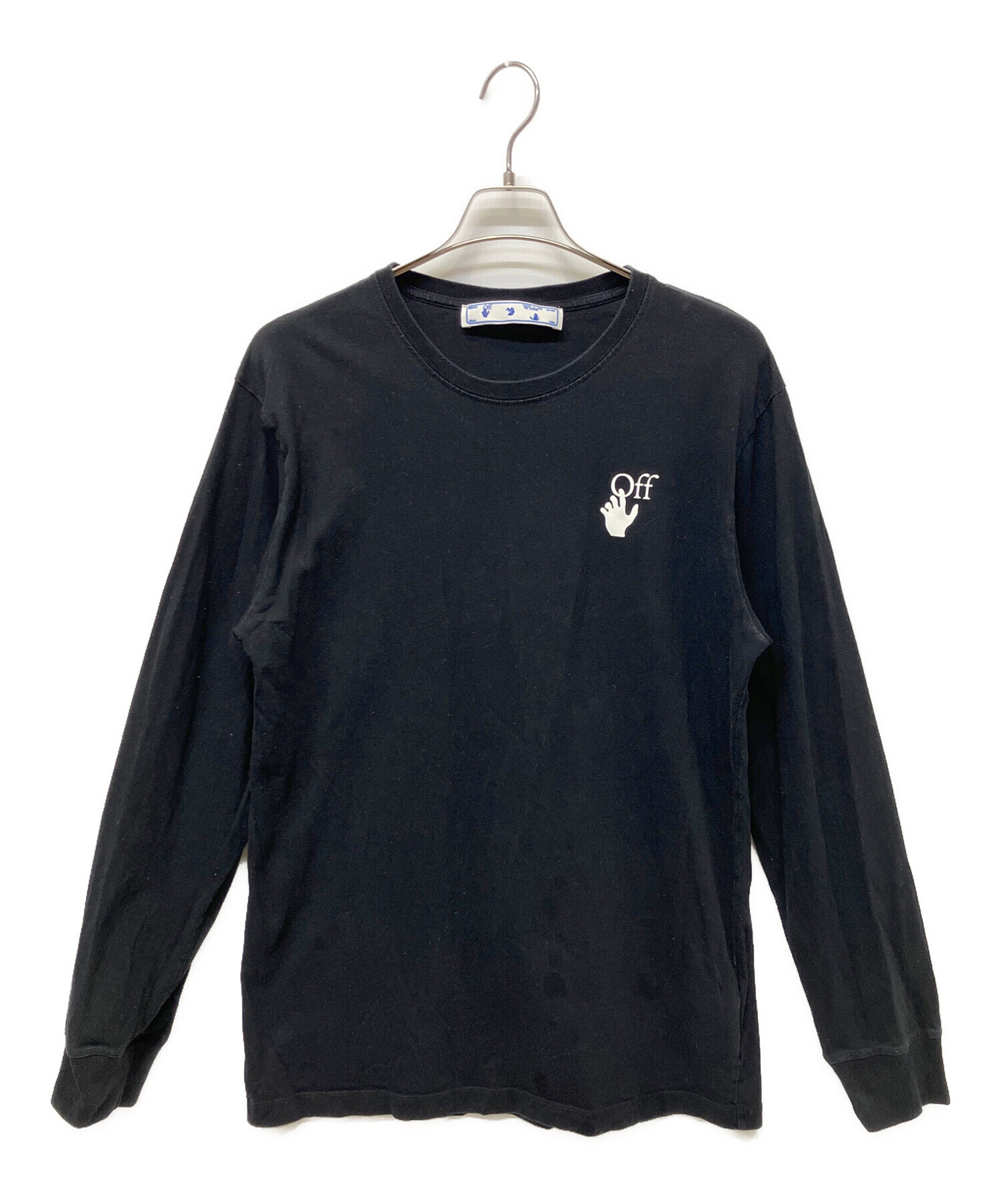 OFF-WHITE 長袖カットソー ブラックsizeXL 中古・古着通販】OFFWHITE (オフホワイト) 長袖カットソー ブラック