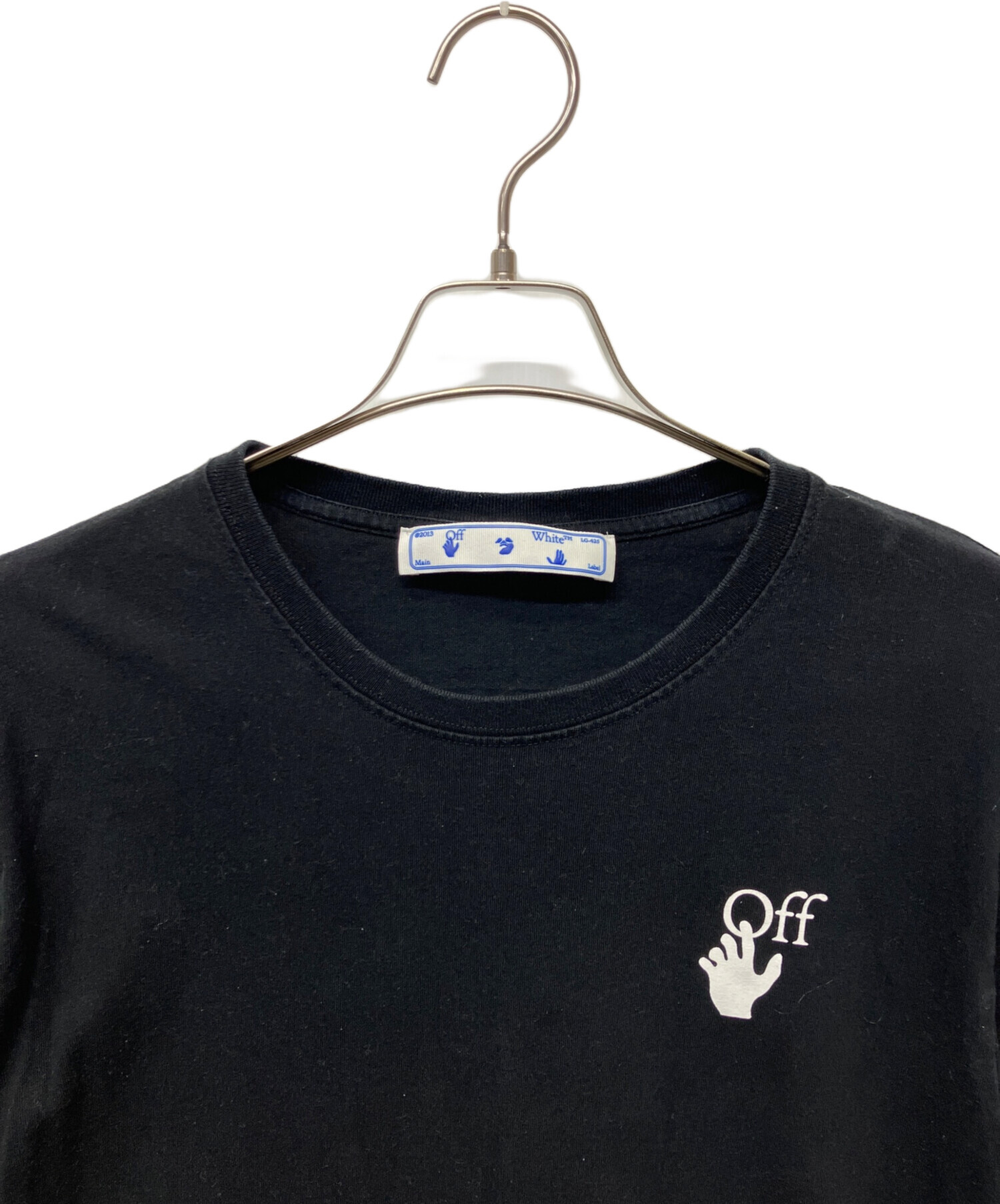 OFF-WHITE 長袖カットソー ブラックsizeXL 中古・古着通販】OFFWHITE (オフホワイト) 長袖カットソー ブラック