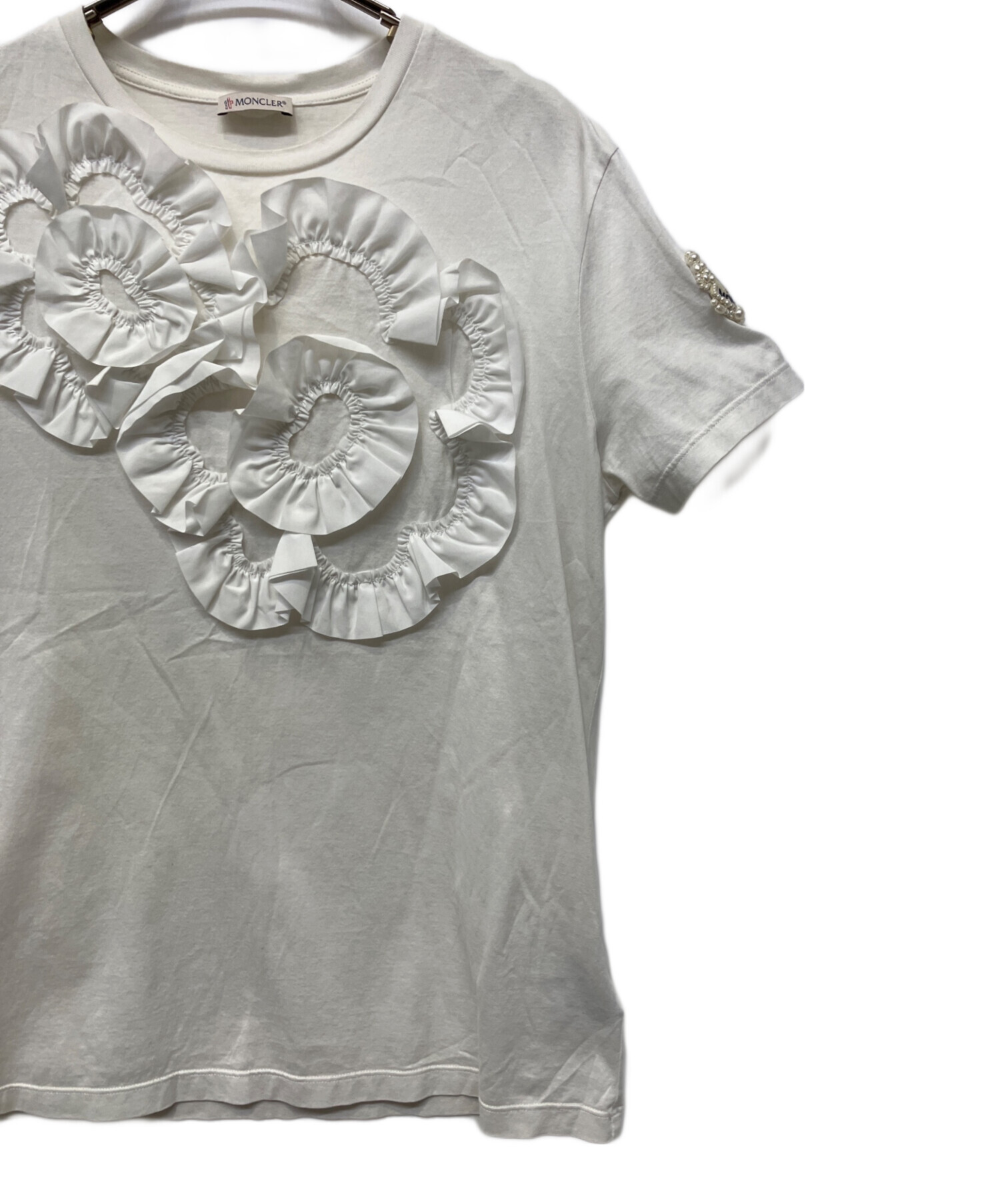 中古・古着通販】MONCLER (モンクレール) 半袖Tシャツ ホワイト サイズ