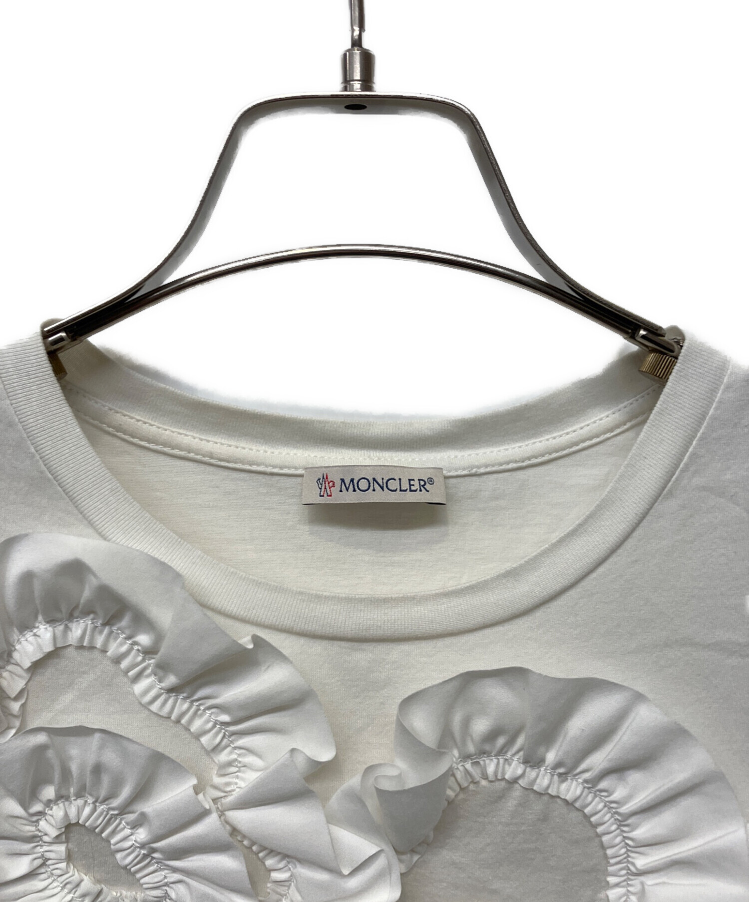 中古・古着通販】MONCLER (モンクレール) 半袖Tシャツ ホワイト サイズ