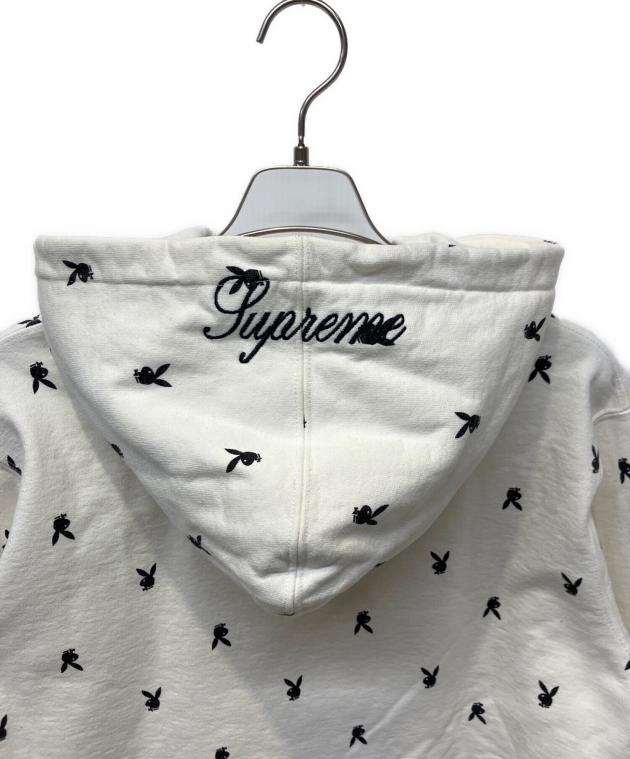 supremeｘプレイボーイコラボ　ホワイトパーカー Ｌサイズ 中古・古着通販】SUPREME (シュプリーム) PLAY BOY (プレイボーイ