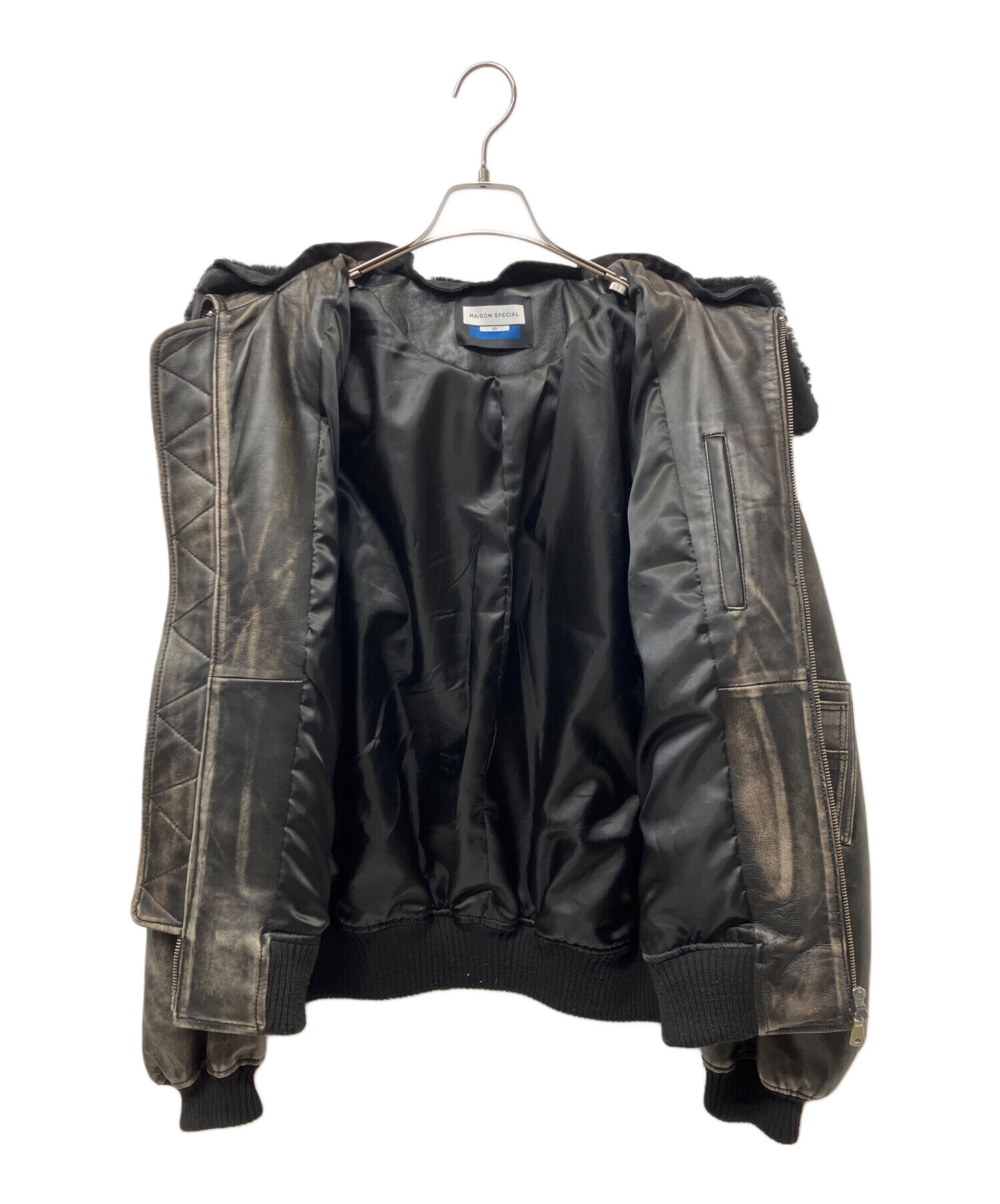 メゾンスペシャル　レザージャケット　　　　　　　【定価47,300円】 MAISON SPECIAL（メゾンスペシャル） レザージャケット 1 ブラック