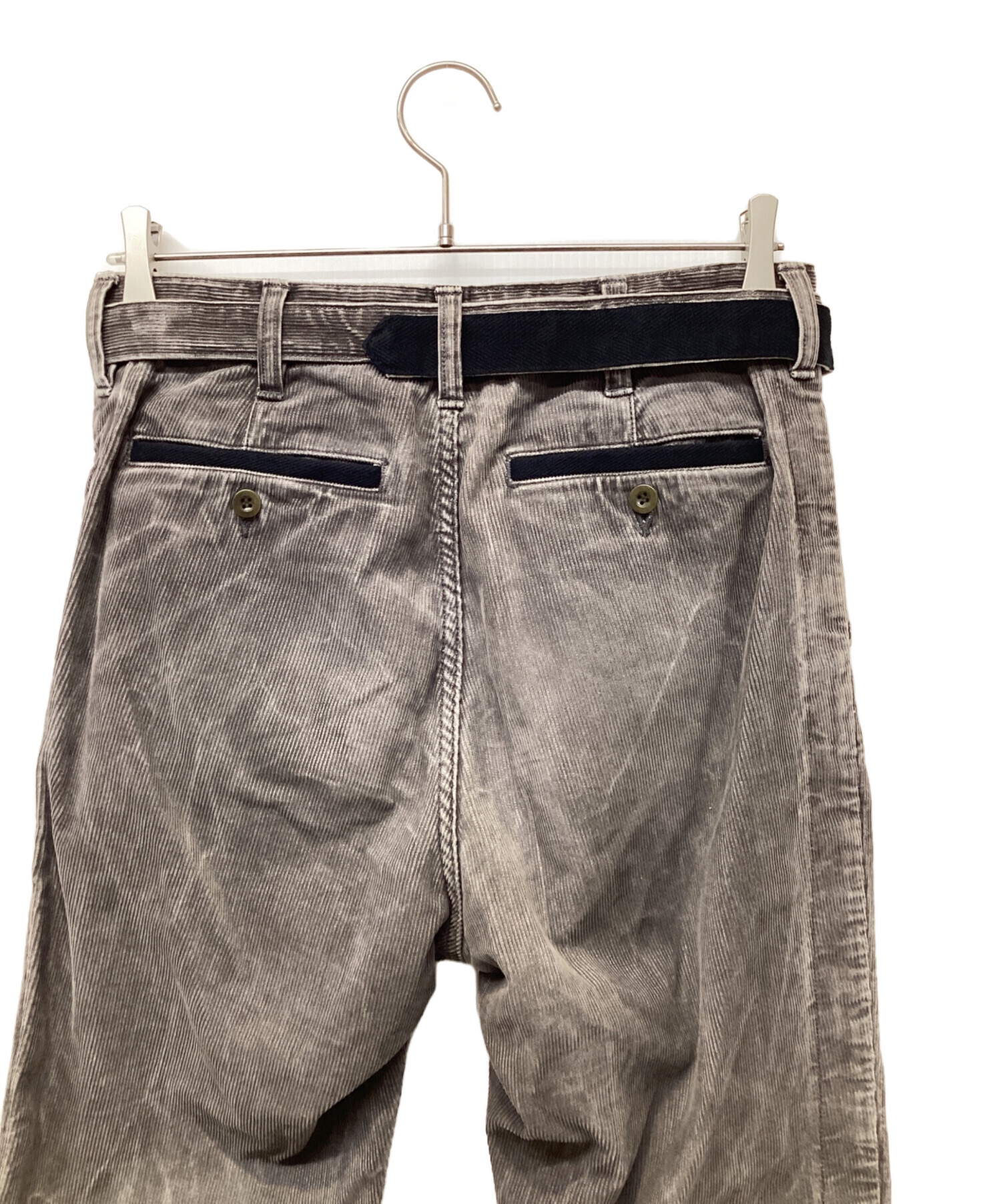 SACAI コーデュロイパンツ サイズ3 中古・古着通販】sacai (サカイ) コーデュロイパンツ グレー サイズ:1