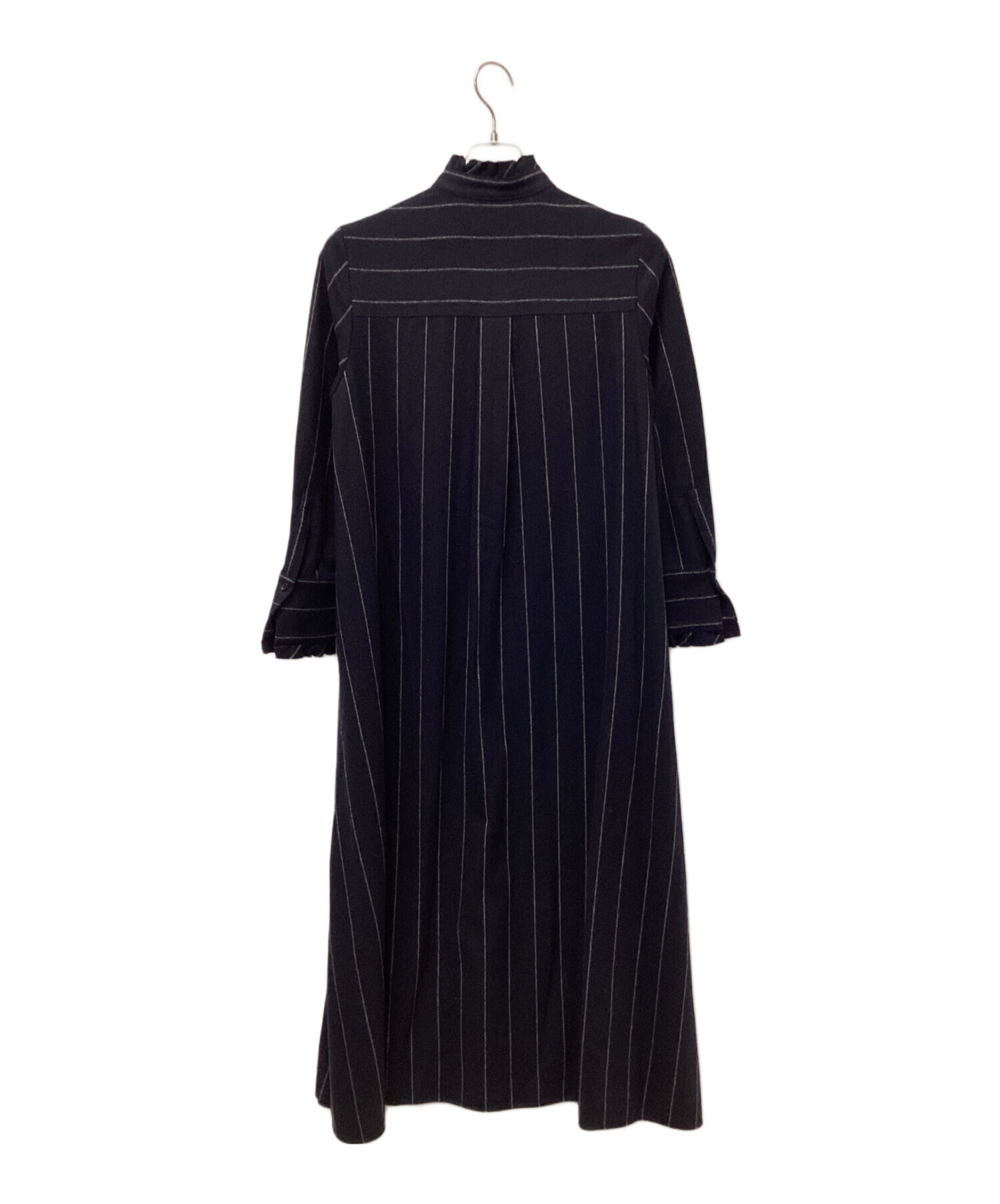 中古・古着通販】EBURE (エブール) 長袖ワンピース ブラック サイズ:36