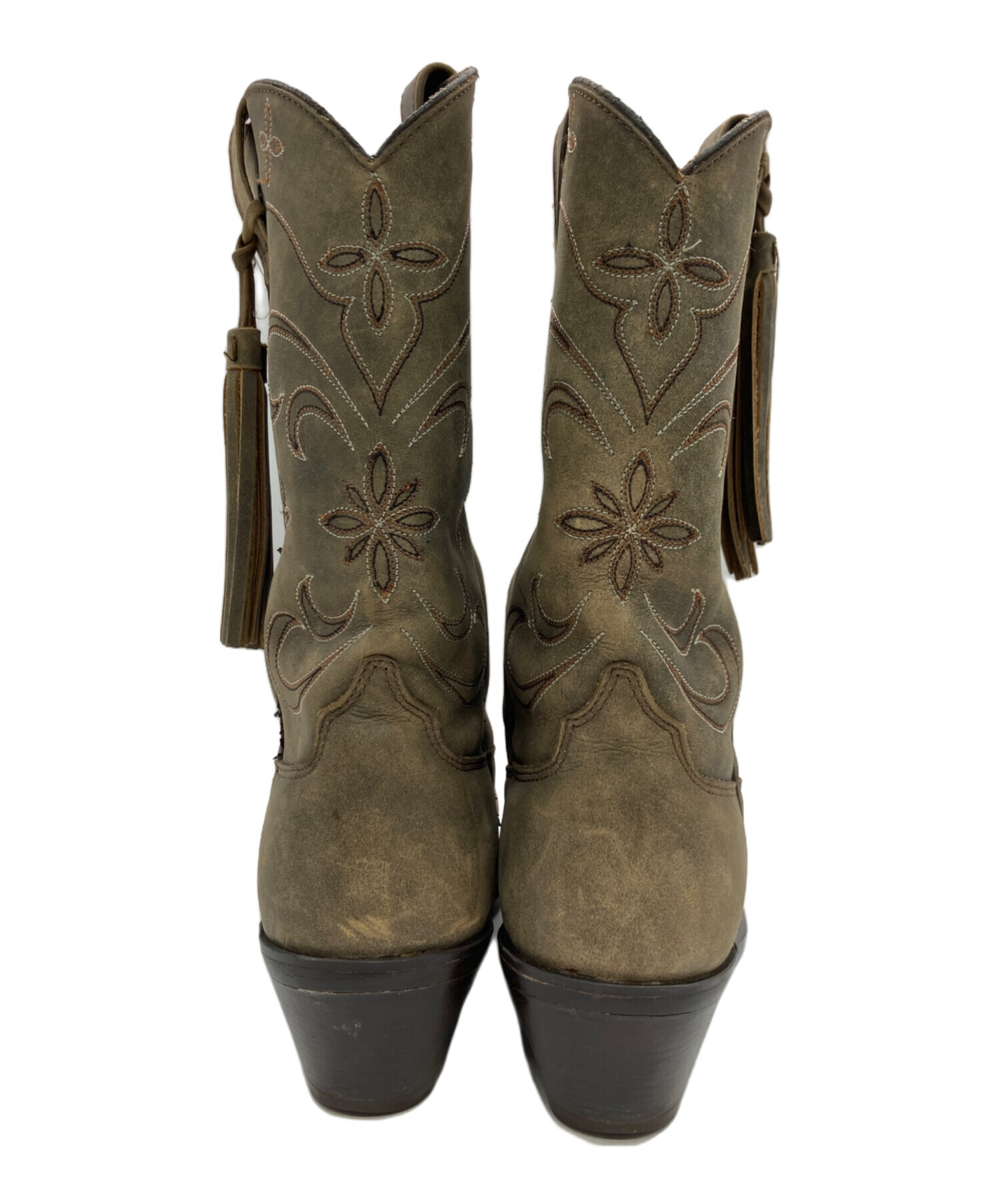 (5325)ＡＲＩＡＴワイドスクエアトゥウェスタンブーツ　ユーズド 中古・古着通販】ARIAT (アリアット) ウェスタンブーツ ブラウン