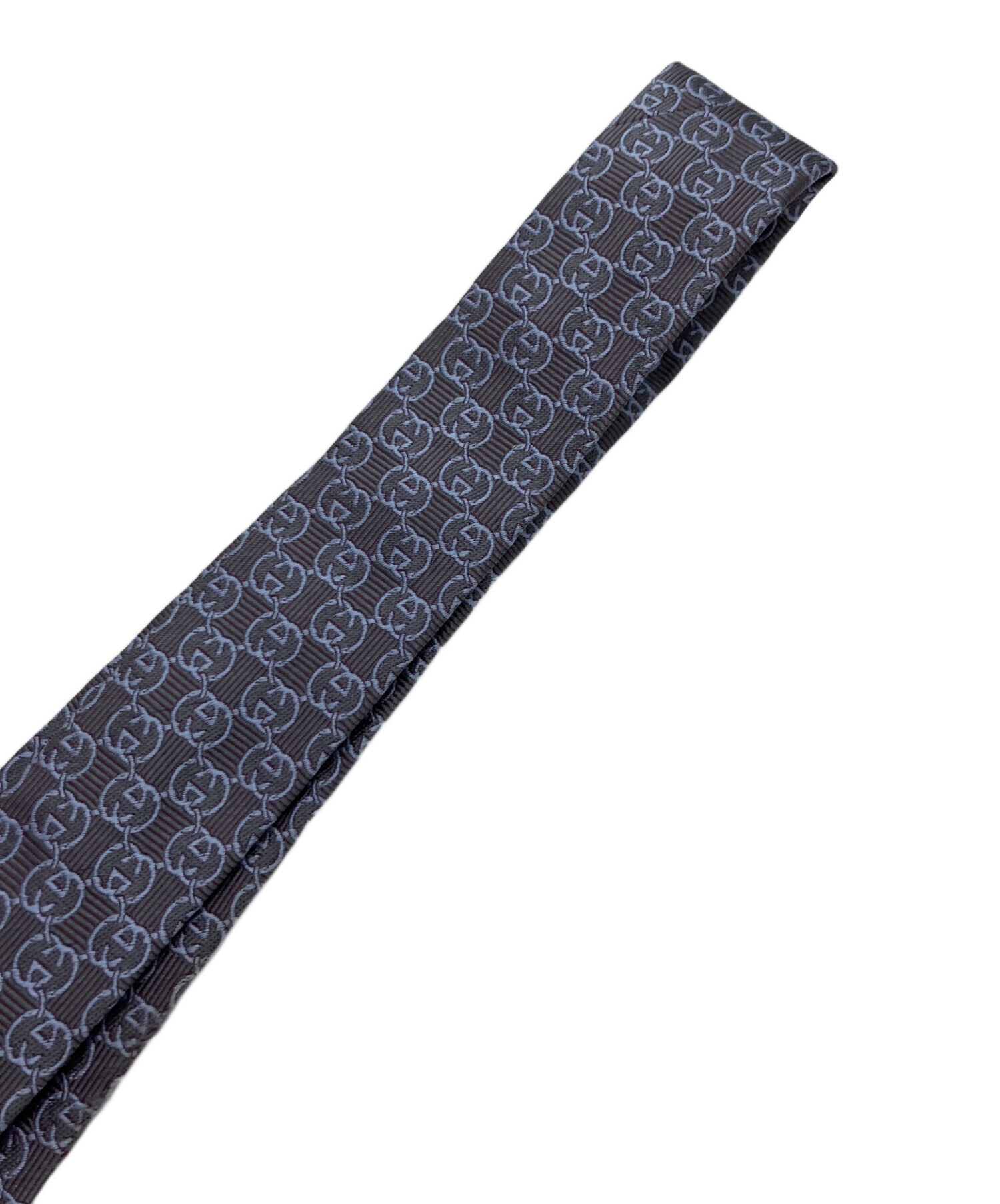 GUCCI グッチ ネクタイ  グレー 【古着】【中古】【送料無料】 中古・古着通販】GUCCI (グッチ) ネクタイ グレー サイズ:フリー