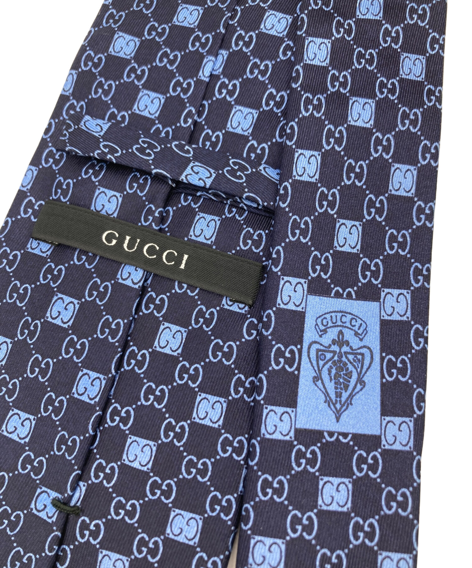 中古・古着通販】GUCCI (グッチ) ネクタイ ブルー×ネイビー サイズ