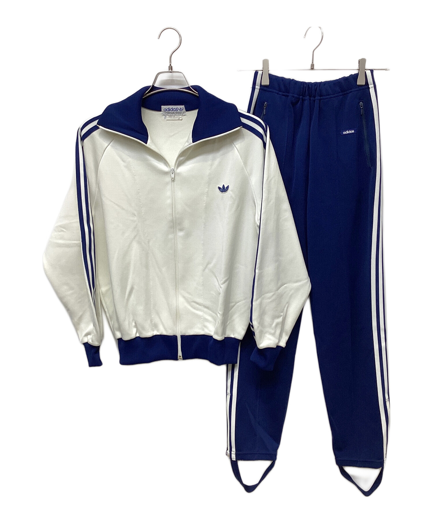 古着　adidas 青白ジャージ 中古・古着通販】adidas (アディダス) セットアップジャージ ホワイト