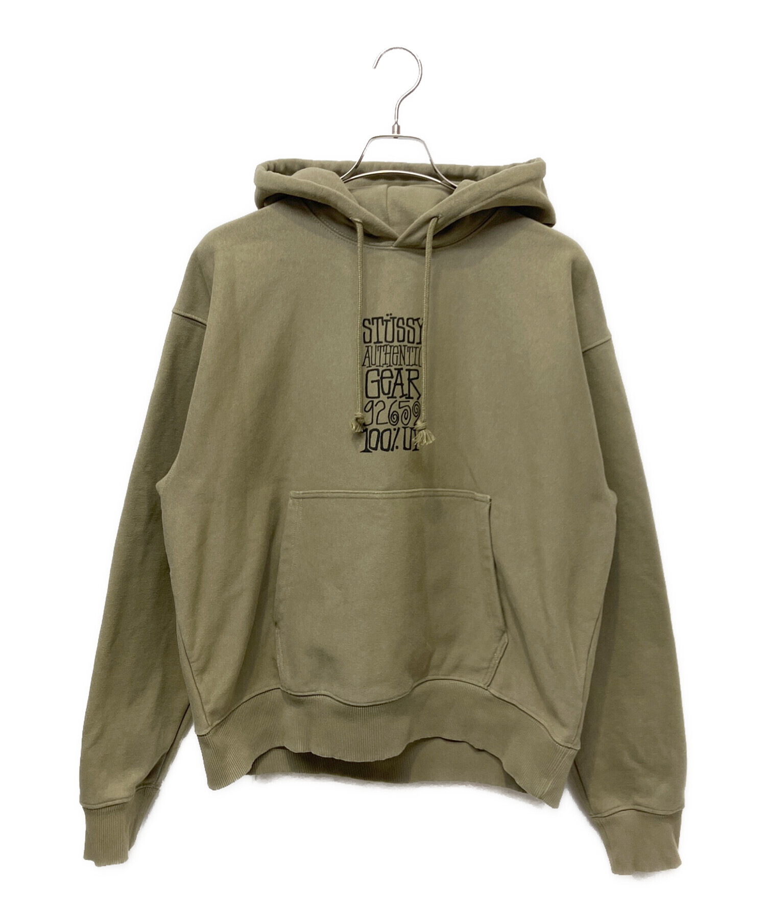 中古・古着通販】stussy (ステューシー) プルオーバーパーカー カーキ