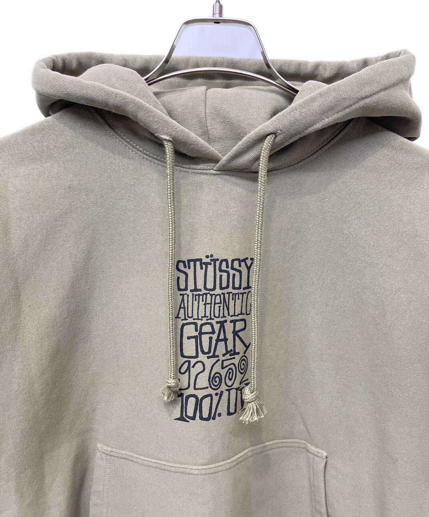 中古・古着通販】stussy (ステューシー) プルオーバーパーカー カーキ