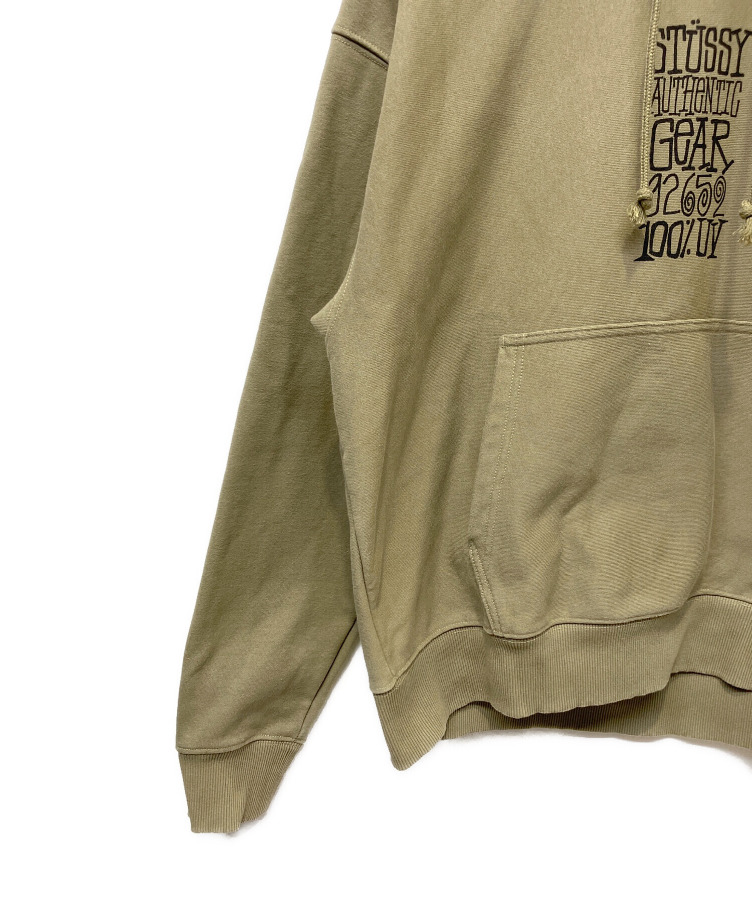 中古・古着通販】stussy (ステューシー) プルオーバーパーカー カーキ