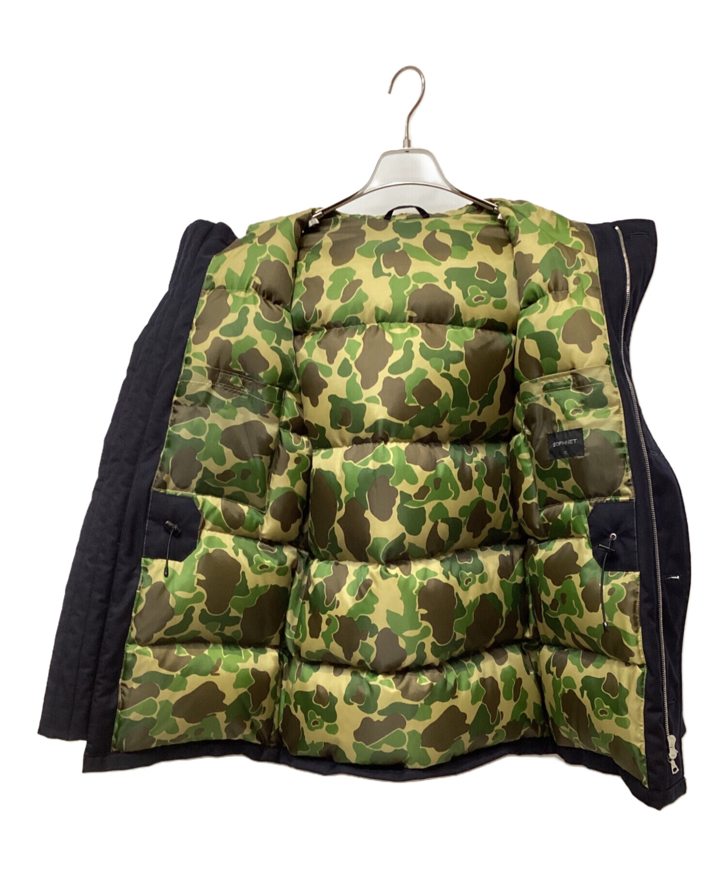 SOPHNET. ソフネット ダウンコート メンズ 【古着】【中古】 中古・古着通販】SOPHNET. (ソフネット) ダウンジャケット ネイビー