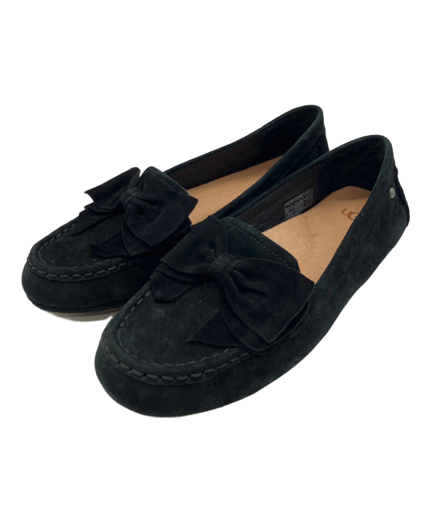 中古・古着通販】UGG (アグ) ローファー ブラック サイズ:23.5cm 