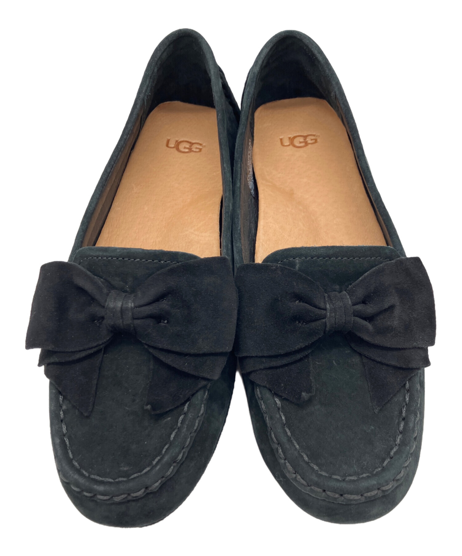 中古・古着通販】UGG (アグ) ローファー ブラック サイズ:23.5cm 