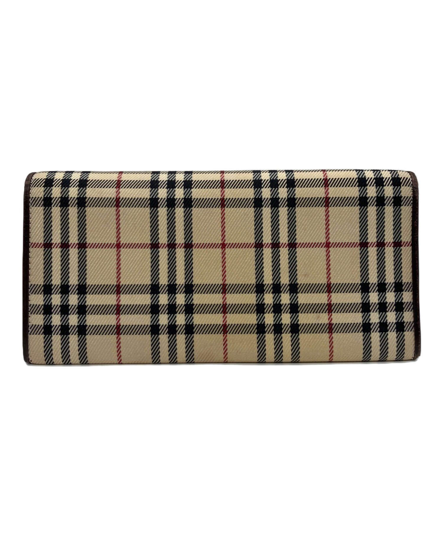 中古・古着通販】BURBERRY (バーバリー) 長財布 ベージュ×ブラウン 