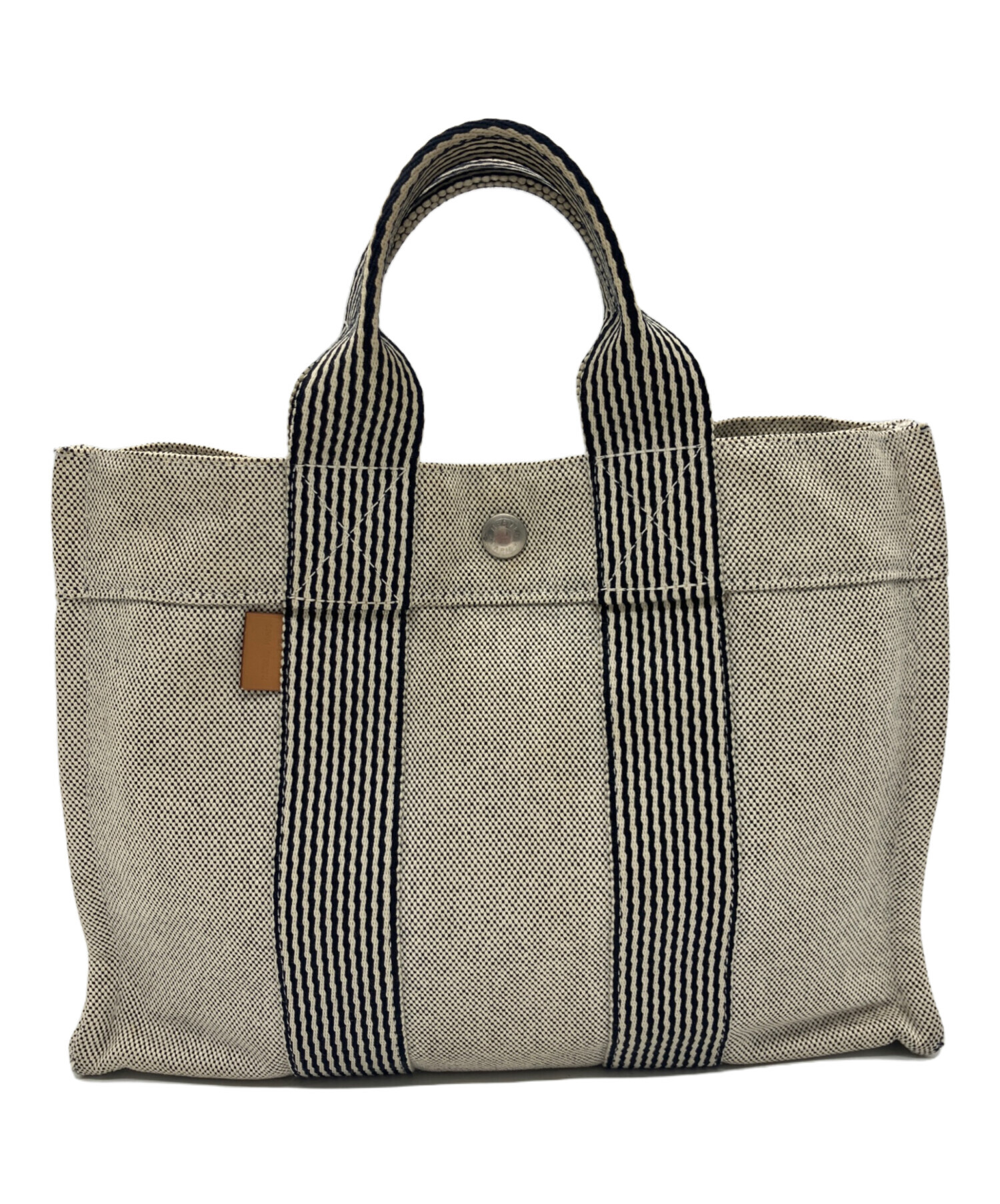 中古・古着通販】HERMES (エルメス) キャンバストートバッグ グレー 