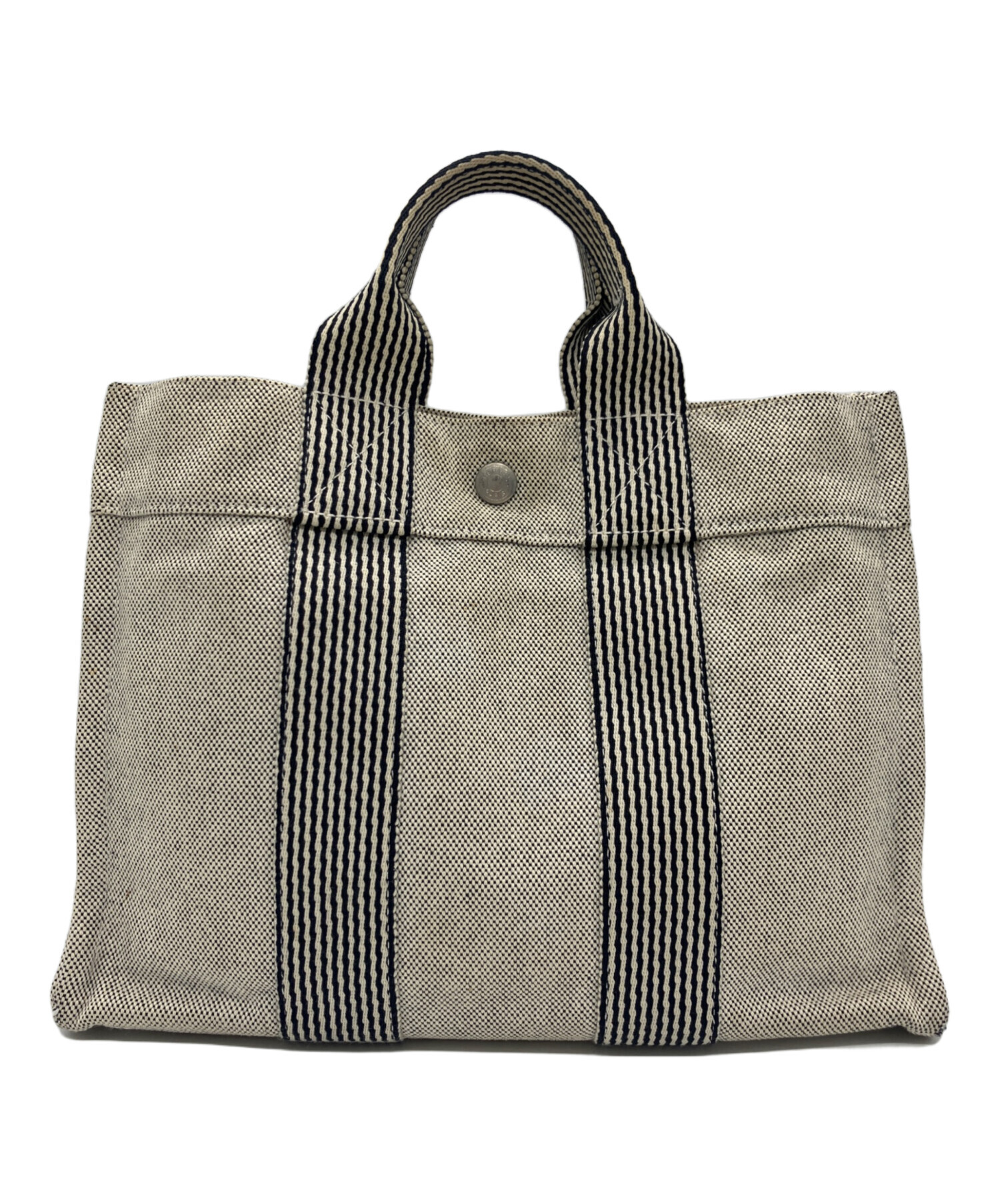 中古・古着通販】HERMES (エルメス) キャンバストートバッグ グレー 