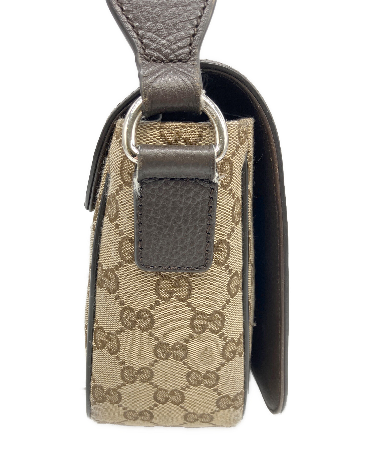 GUCCI ダークブラウン ショルダーバッグ 中古・古着通販】GUCCI (グッチ) ショルダーバッグ ブラウン｜ブランド